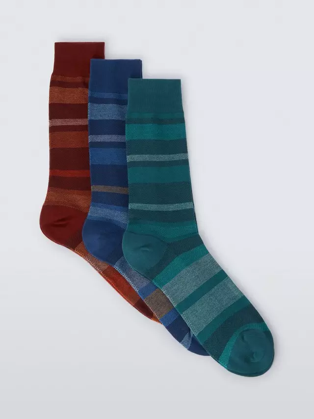

Носки John Lewis Striped Premium 3 шт, разноцветный