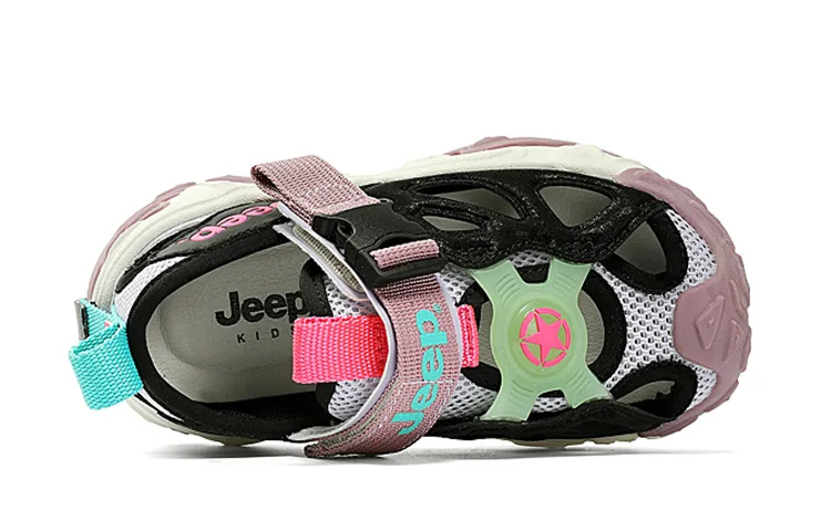 Jeep Детские сандалии Skeleton Pink Black с противоскользящей подошвой — фото 4