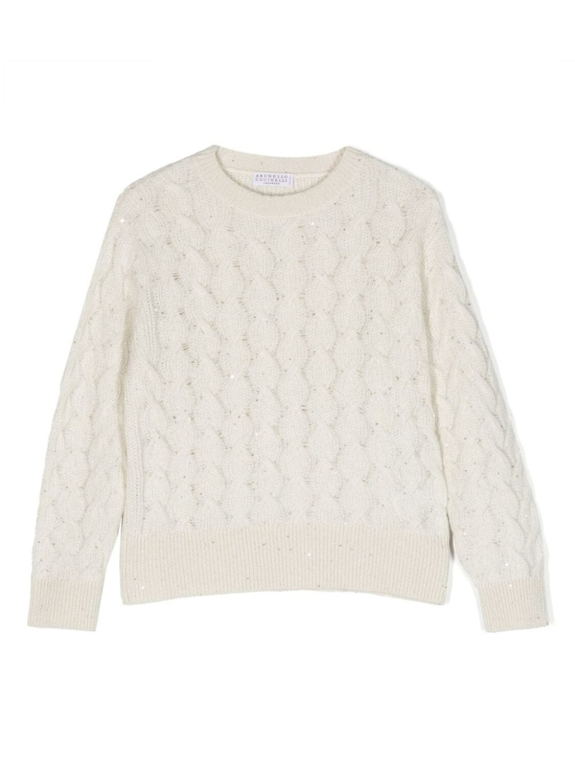 

Brunello Cucinelli Kids джемпер фактурной вязки, белый