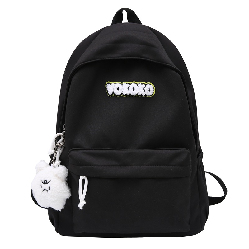 

BALANG Нейлоновый рюкзак женский черный красный бежевый розовый голубой оранжевый, Black+Charm