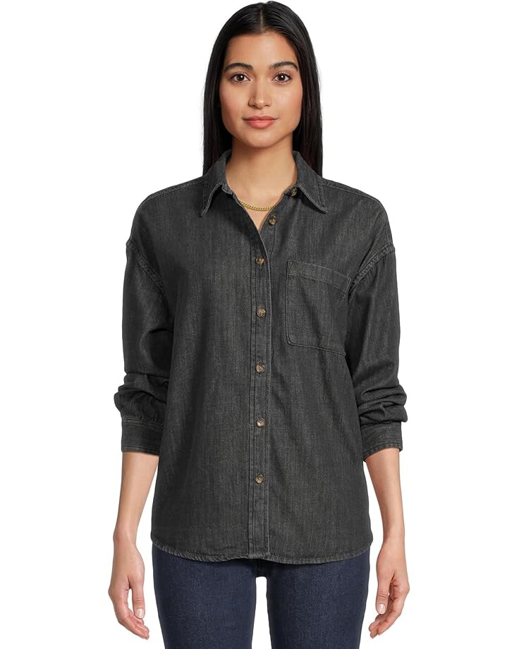 

Рубашка Faherty Sunfair Denim Shirt, цвет Midnight Tide Wash