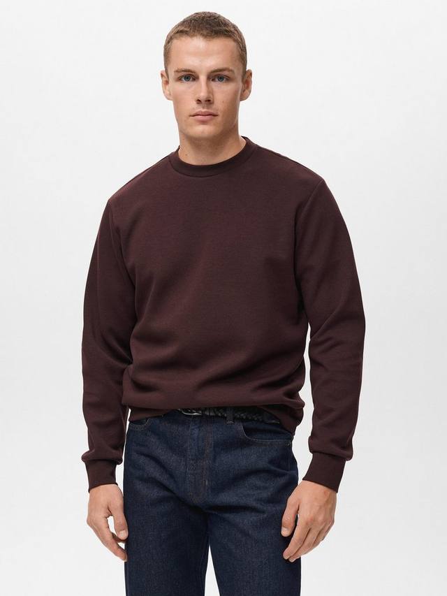 

Толстовка Nola из хлопковой смеси с круглым вырезом Mango, Dark Red