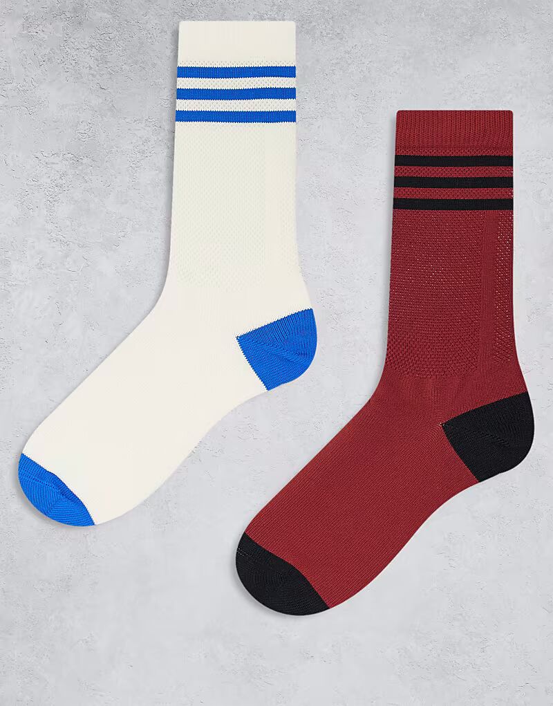 

2 пары разноцветных текстурированных носков от Adidas Originals