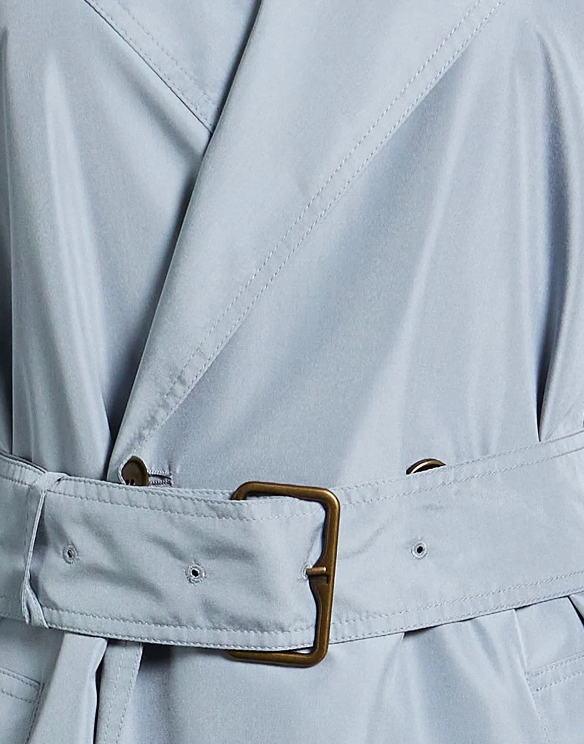 Плащ Burberry женский демисезонный, шелковый, голубой — фото 4