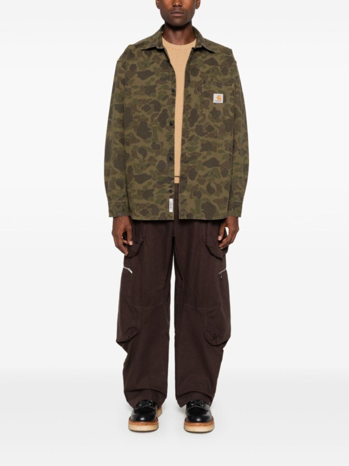 

Carhartt WIP свитер Alten, коричневый