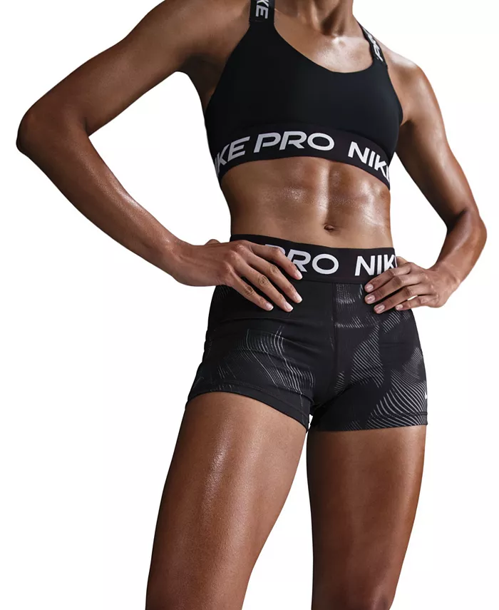 

Женские шорты Nike Pro с принтом и жаккардовой резинкой на талии, черный