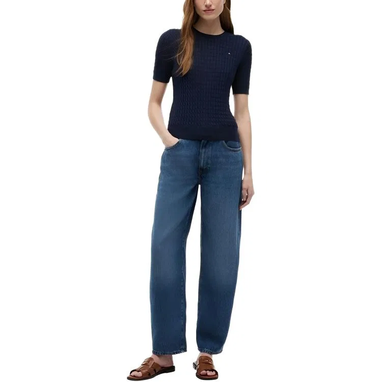 Джинсы женские Denim Blue 1A6 Moderate Tapered Pants Tommy Hilfiger — фото 3