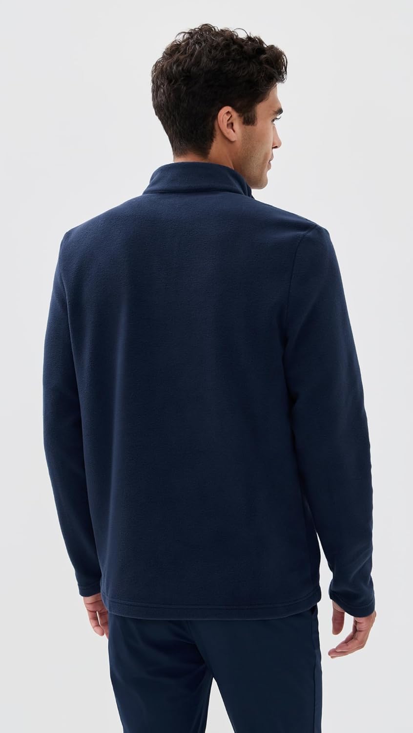 Lacoste мужская поларфлисовая толстовка на четверть молнии, Navy Blue — фото 3