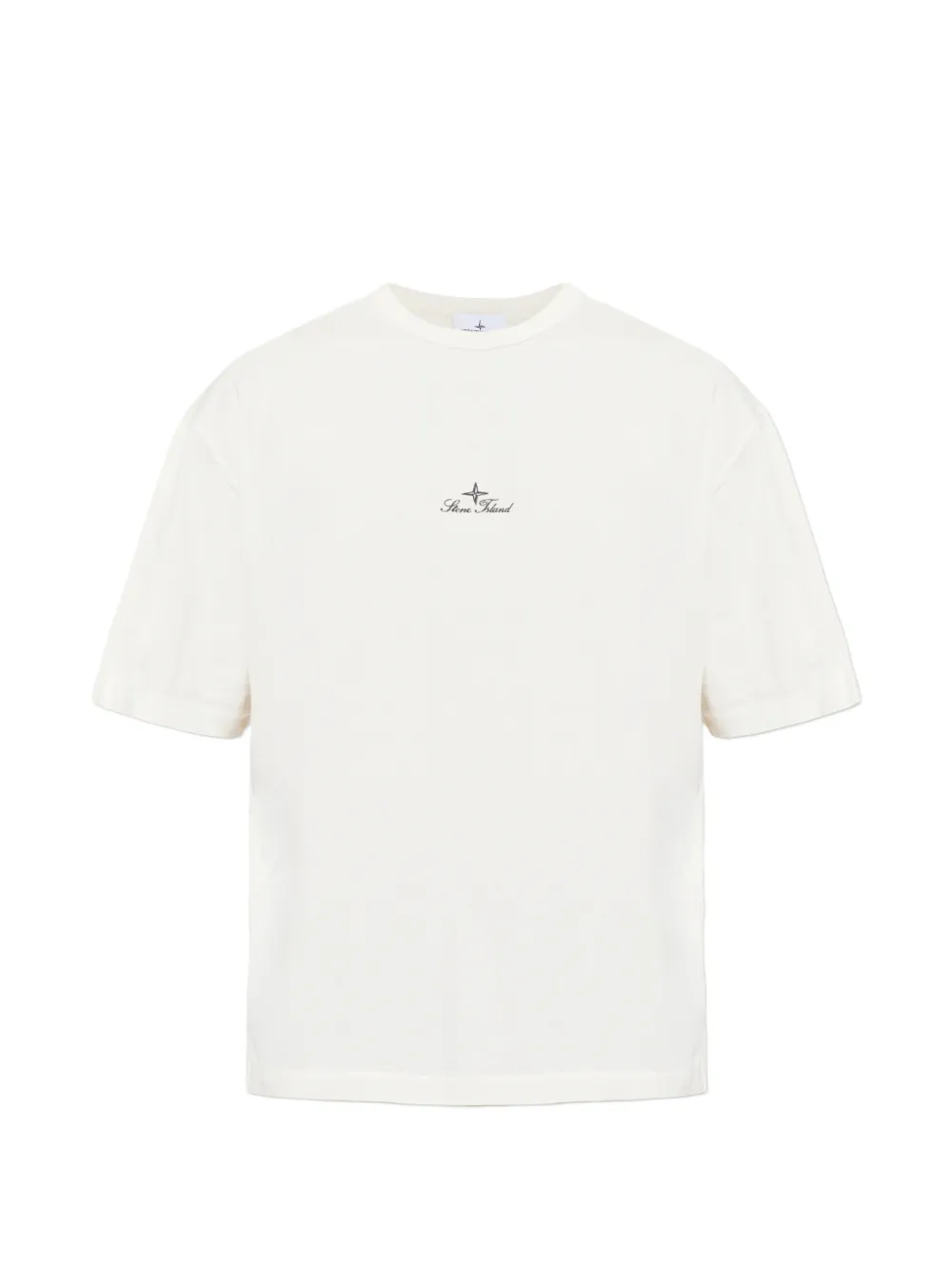 

Футболка с вышитым логотипом Stone Island, бежевый