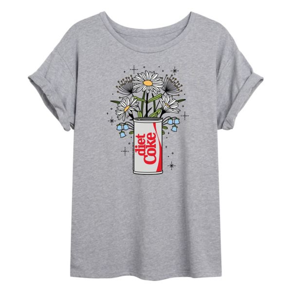 

Футболка оверсайз с принтом "Diet Coke flower can" для подростков Licensed Character, серый