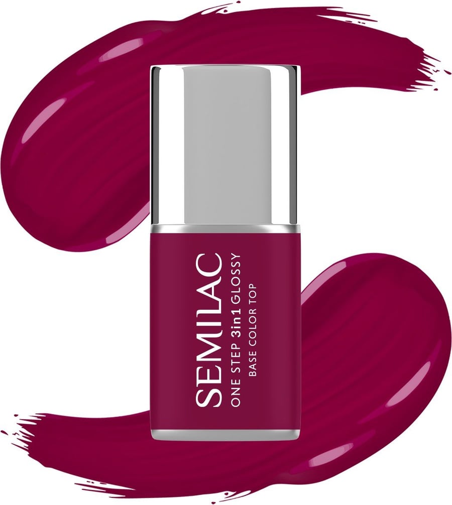 

SEMILAC One Step Glossy 3in1 Hybrid Nail Polish S775 Plum Wine 7 мл