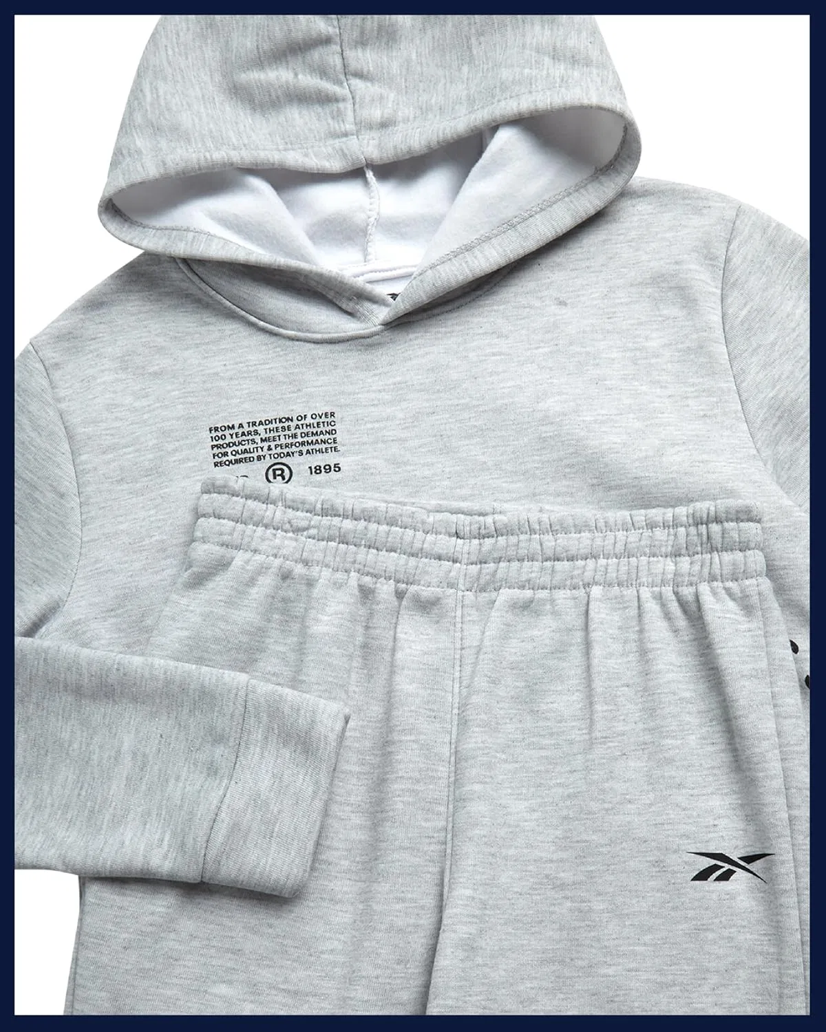 Спортивный костюм для мальчиков Reebok, 2 предмета, мягкий серый — фото 4