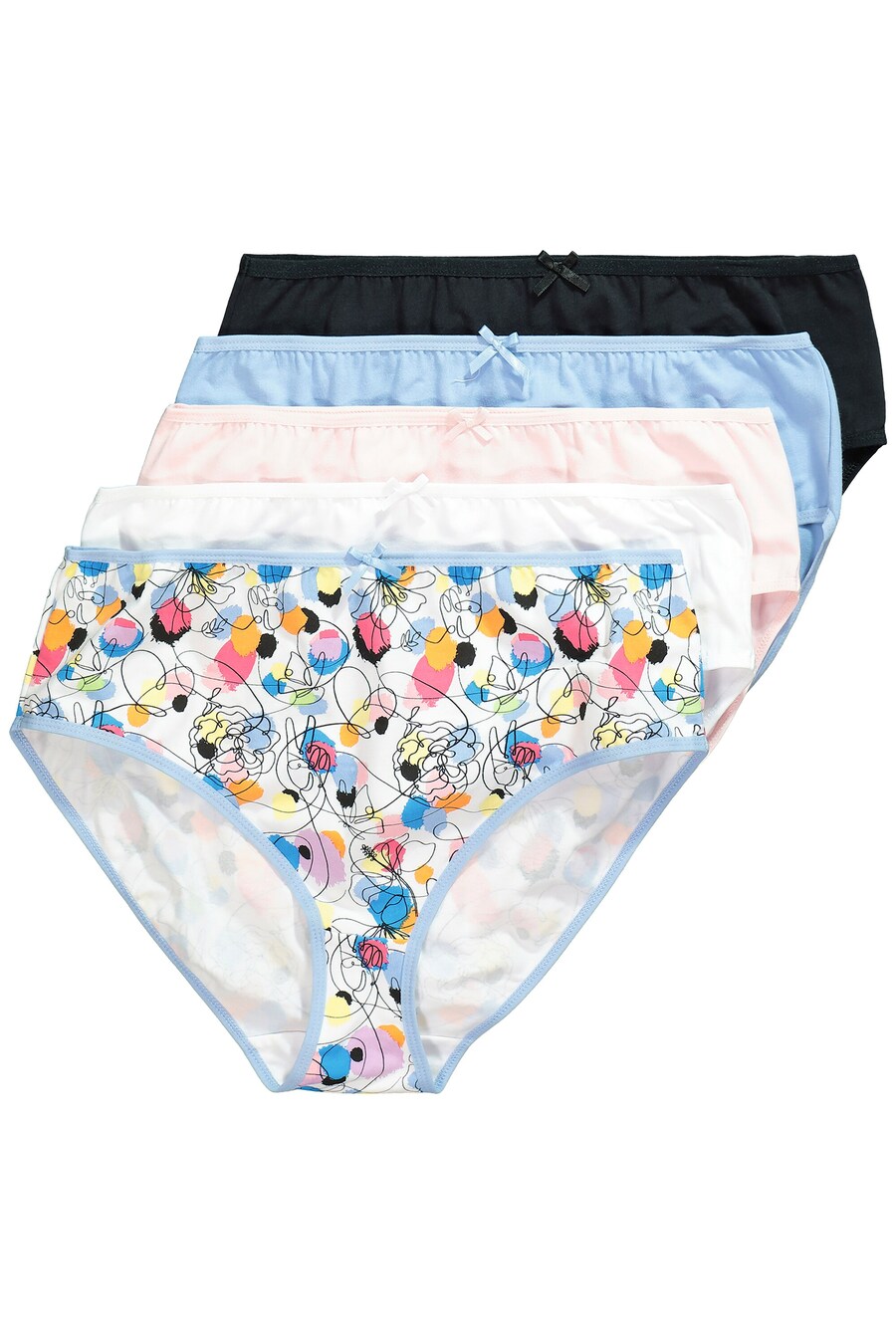 

Трусики Ulla Popken Panty, цвет light blue/rose/black/white