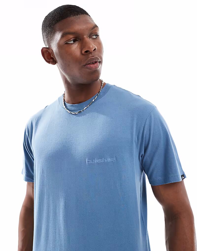 

Футболка Quiksilver с коротким рукавом в цвете Cornet Blue