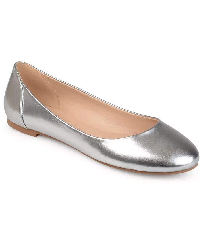 Женские балетки Comfort Kavn Flats Journee Collection, серебряный