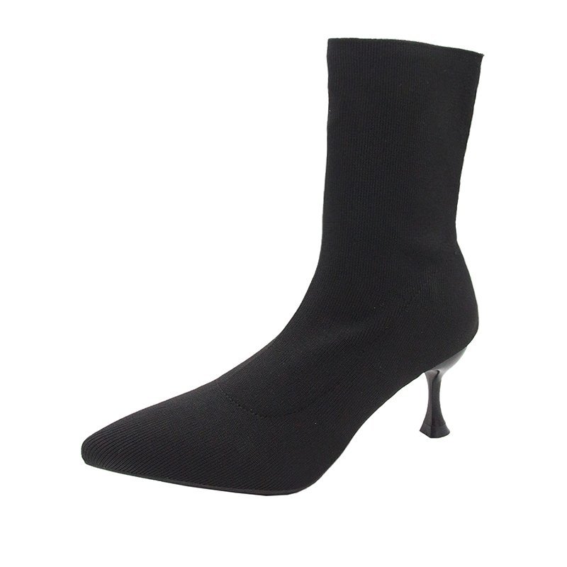 Xingdiman Черные женские ботильоны на каблуке 7 см, цвет Black 7CM — фото 3