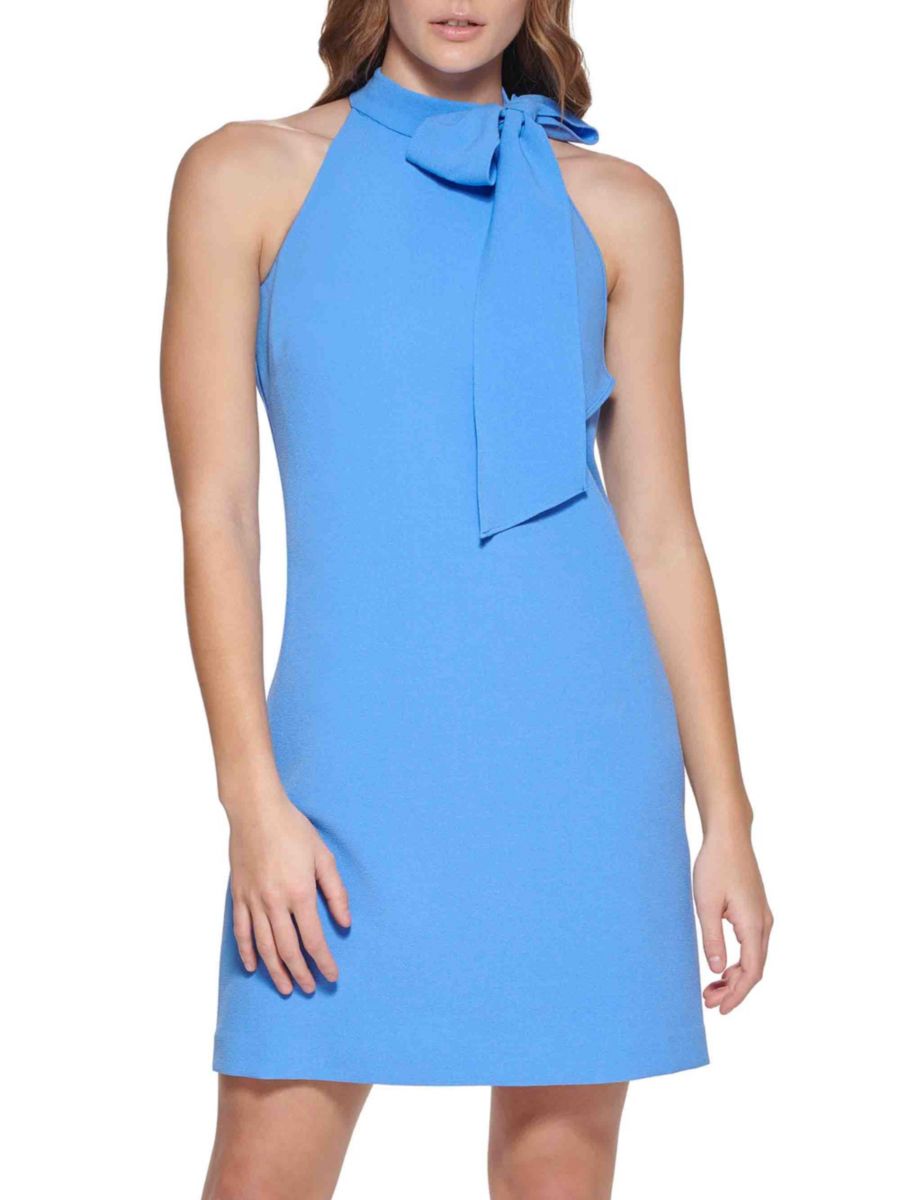 

Мини-платье с бантом на шее Vince Camuto, цвет Periwinkle