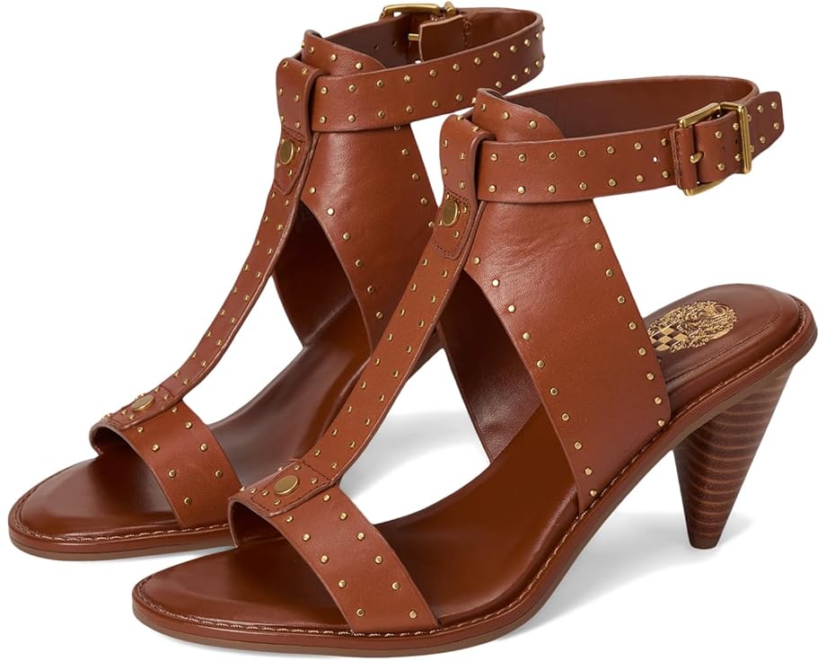 Туфли Vince Camuto Faunie Studded Cone Heel Sandals, цвет Whiskey