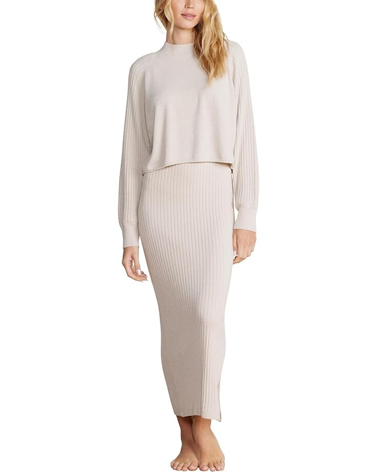 

Свитер Barefoot Dreams CozyChic Ultra Lite Cropped Mock Neck, цвет Bisque