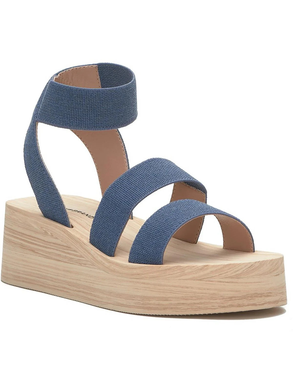 Lucky Brand Samella Женские синие сандалии на танкетке с ремешком на щиколотке JOBB1053