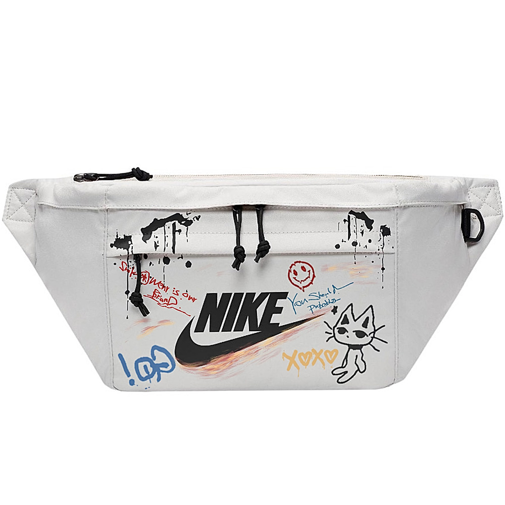 

Nike Тканевая граффити кролик поясная сумка через плечо кроссбоди слинг, Light Bone Gray