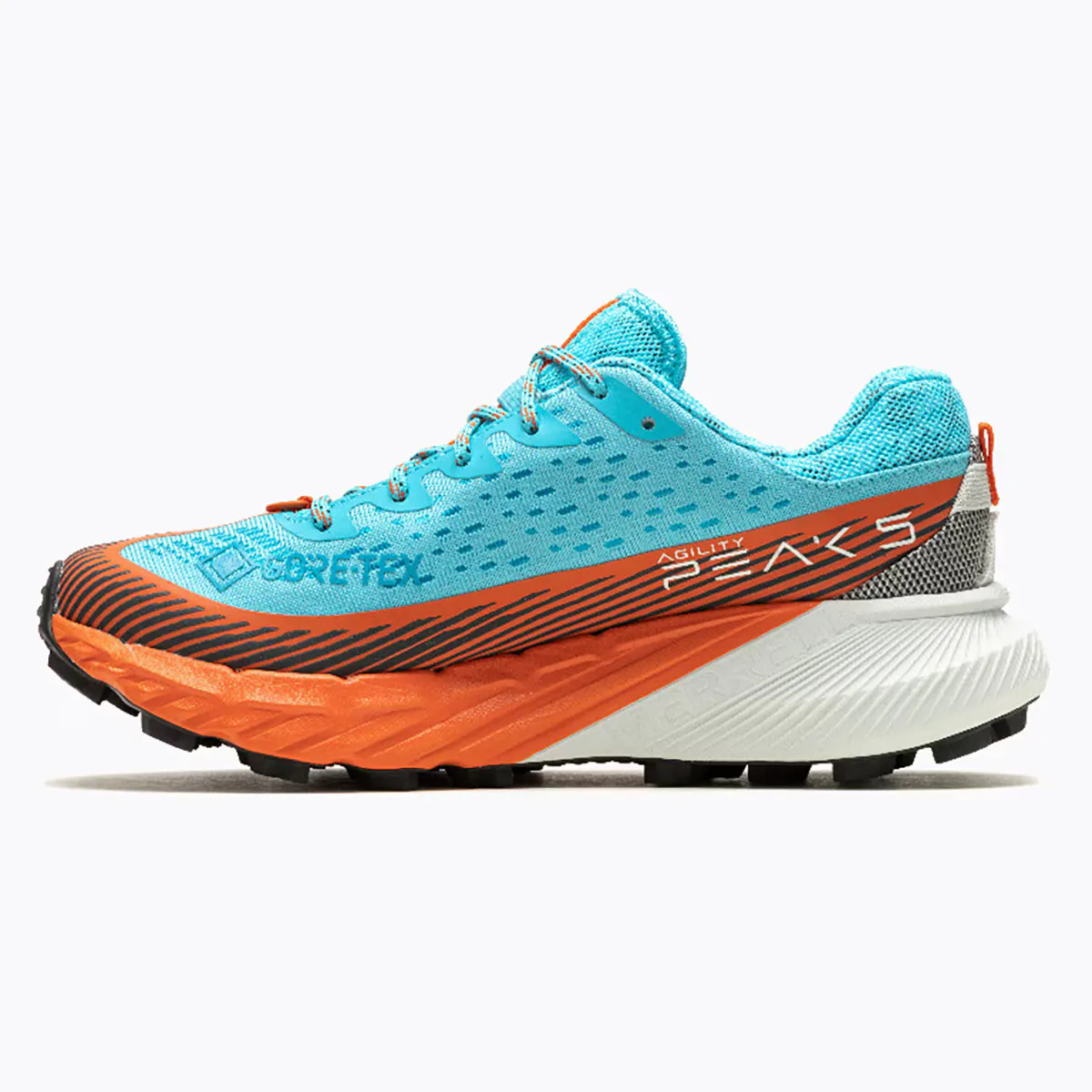 Женские кроссовки для трейлраннинга Agility Peak 5 GTX Merrell, синий/оранжевый — фото 2