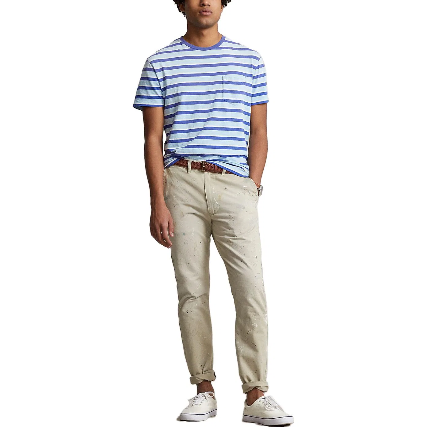 Футболка из джерси в полоску Polo Ralph Lauren, Blue — фото 3