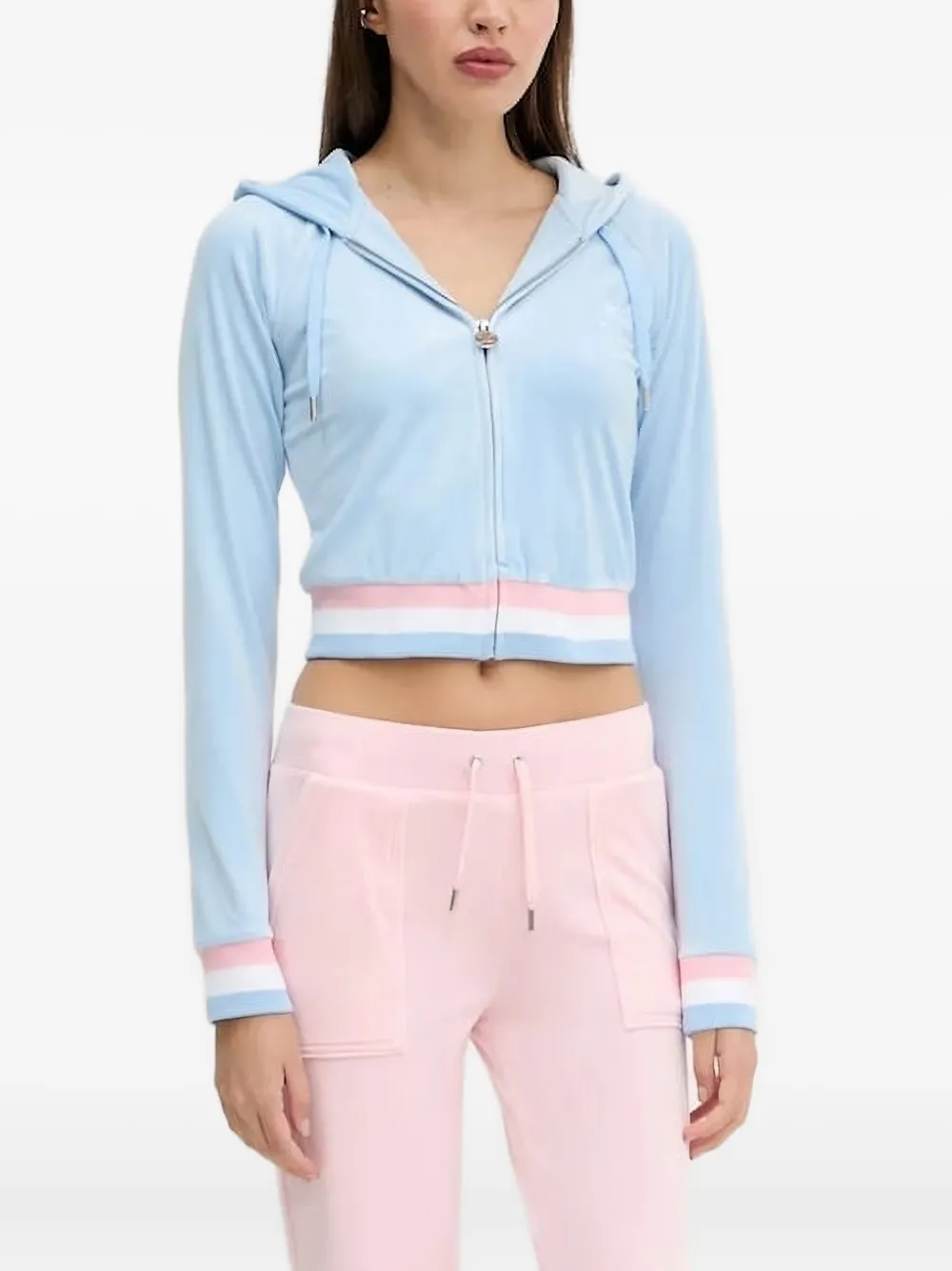 

Толстовка с капюшоном на молнии Juicy Couture, синий