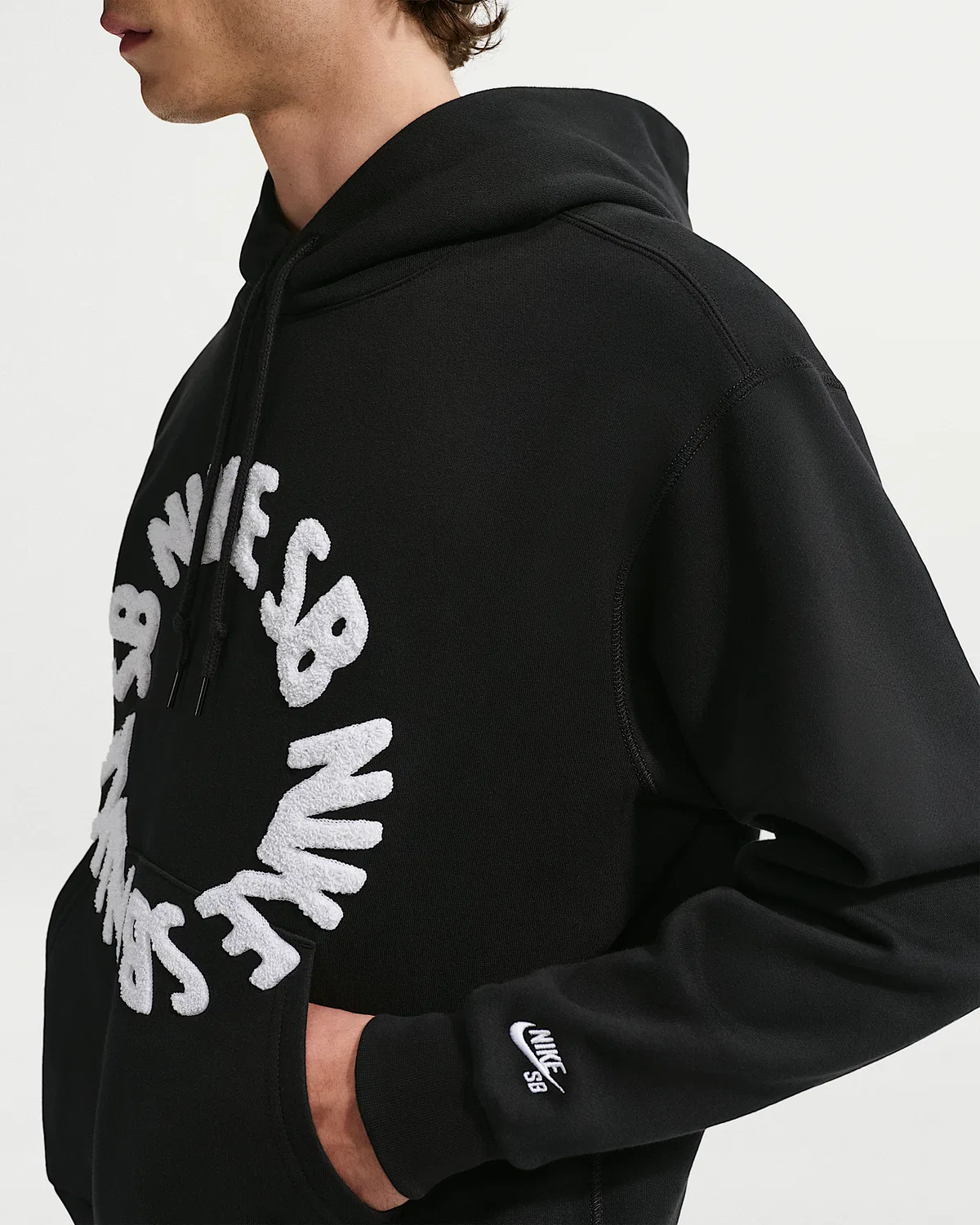 Флисовая кофта Nike SB, Black/White — фото 3