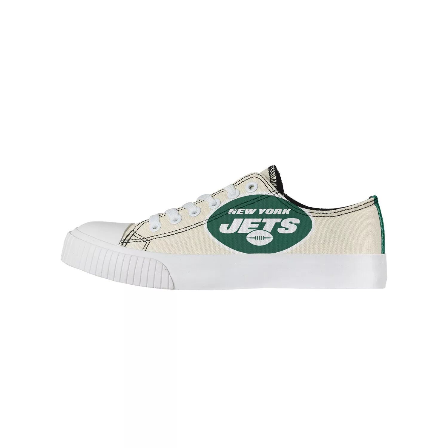 Женские низкие парусиновые туфли FOCO кремового цвета New York Jets — фото 4