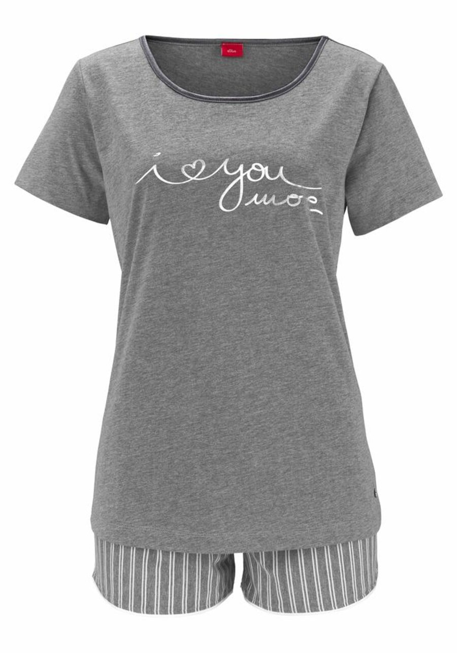 

Короткий пижамный комплект s.Oliver, mottled grey