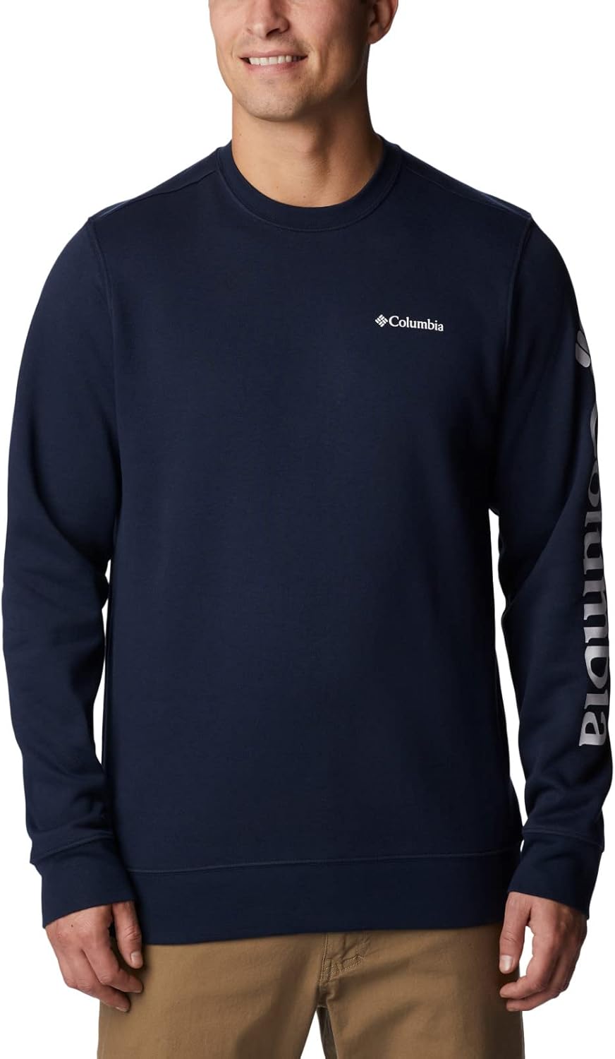 

Толстовка Columbia mens Trek Crew, Collegiate Navy/Csc Sleeve Logo