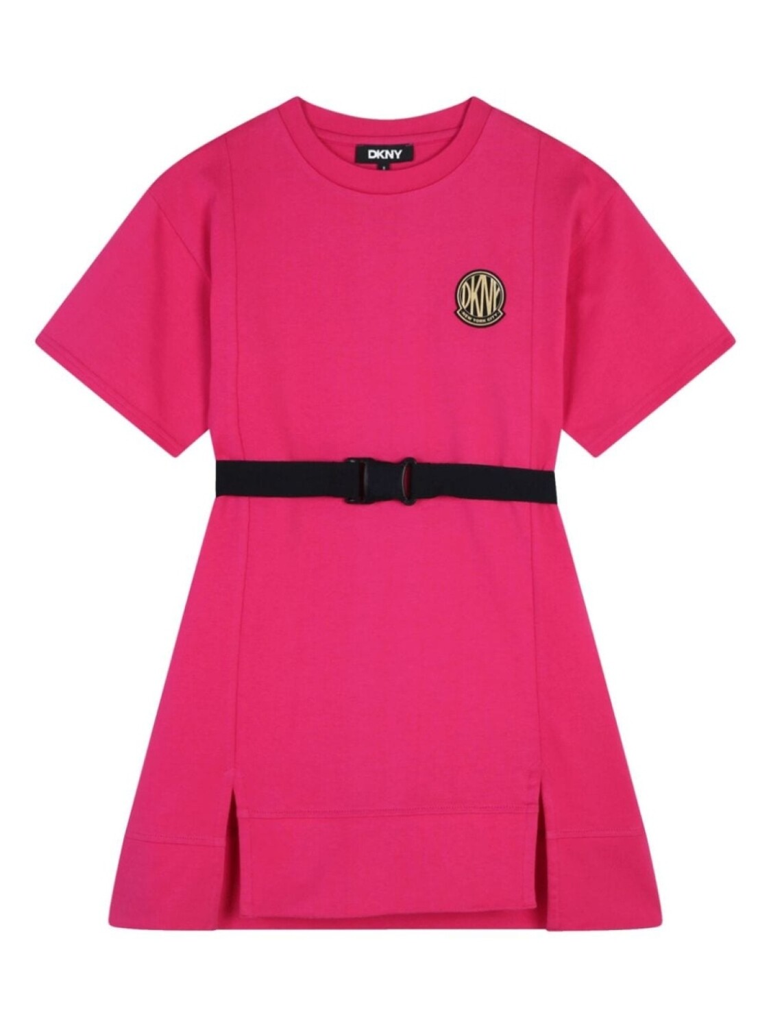 

Dkny Kids платье с нашивкой-логотипом, розовый