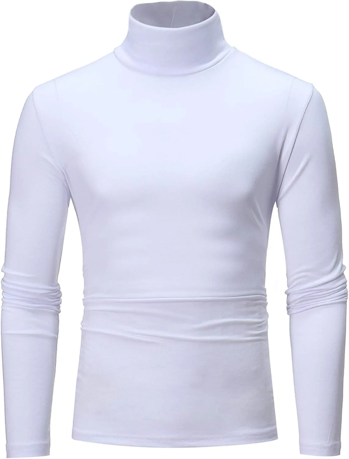Мужская футболка с длинным рукавом и воротником-стойкой Slim Fit