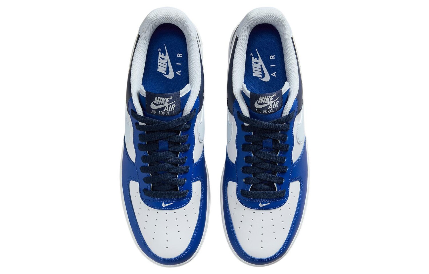 Мужские кроссовки для скейтбординга Nike Air Force 1, Синий/Белый — фото 4