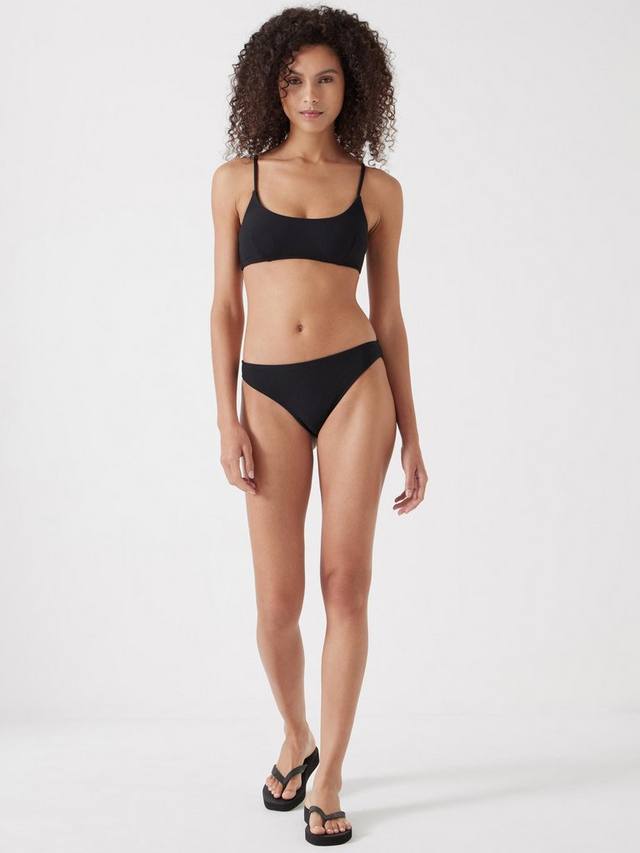 

Бикини топ с квадратным вырезом и фактурной текстурой HUSH, Black