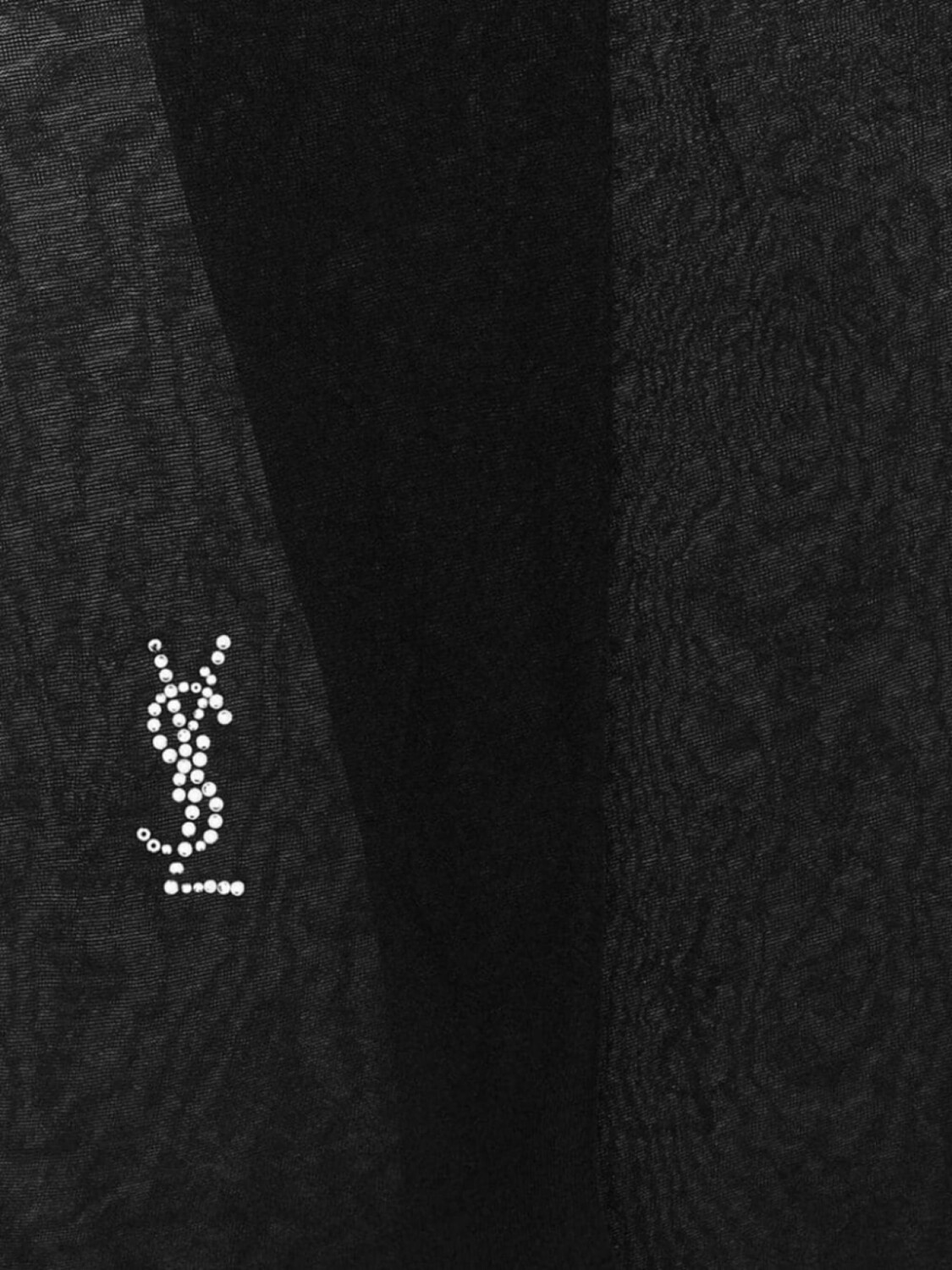 

Прозрачные колготки Saint Laurent, украшенные кристаллами, черный