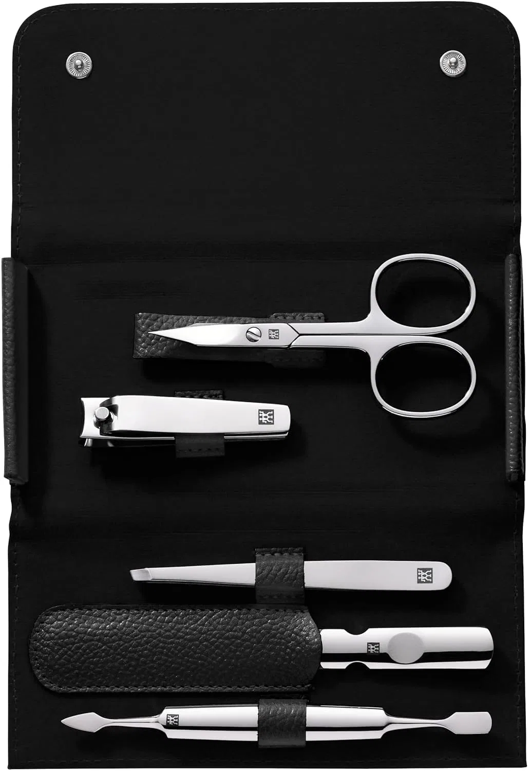 Маникюрный набор (5 предметов) в кожаном чехле от ZWILLING Zwilling, Black