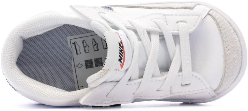 Кроссовки Nike Kids' Blazer Mid '77, белый/черный/оранжевый — фото 4
