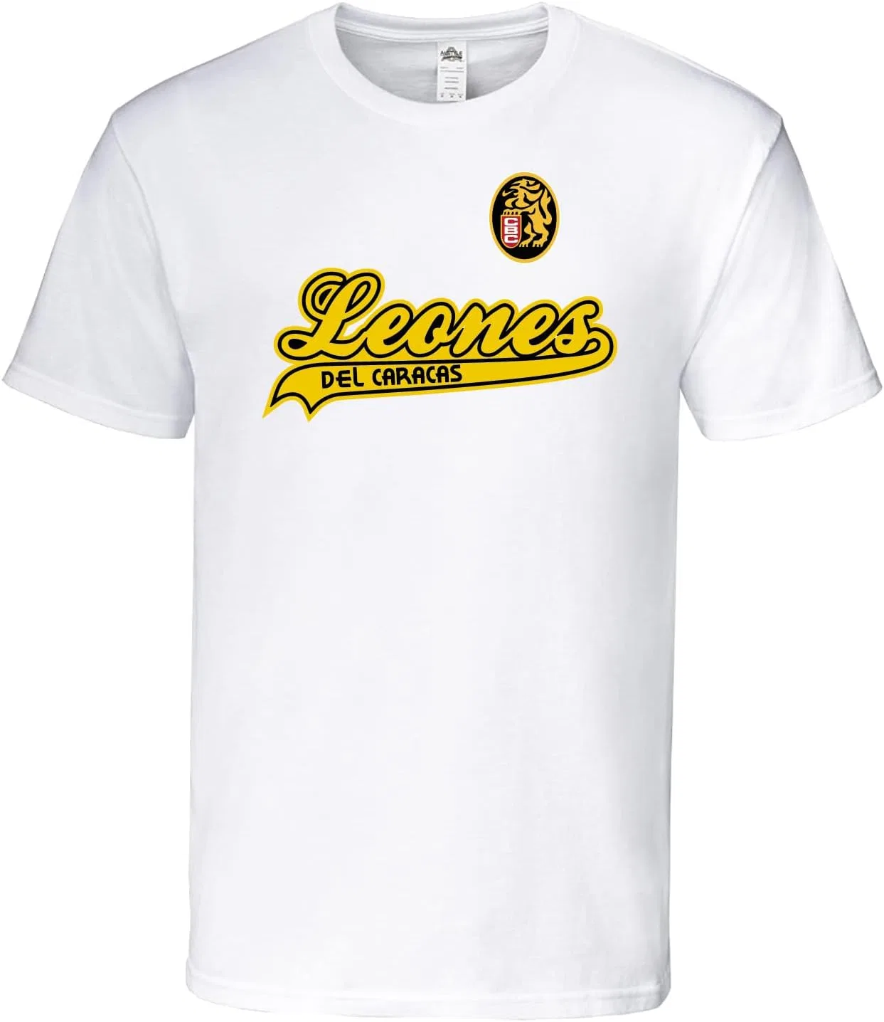 Мужская бейсбольная футболка Leones del Caracas Venezuela – 100% хлопок, короткий рукав, круглый вырез