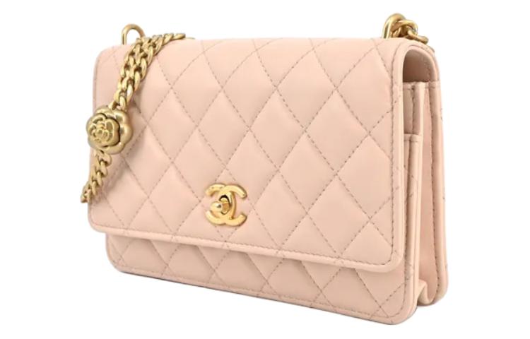 CHANEL Классический клатч CF Lambskin с одним плечевым ремнем, женская сумка кросс-боди розовая — фото 2