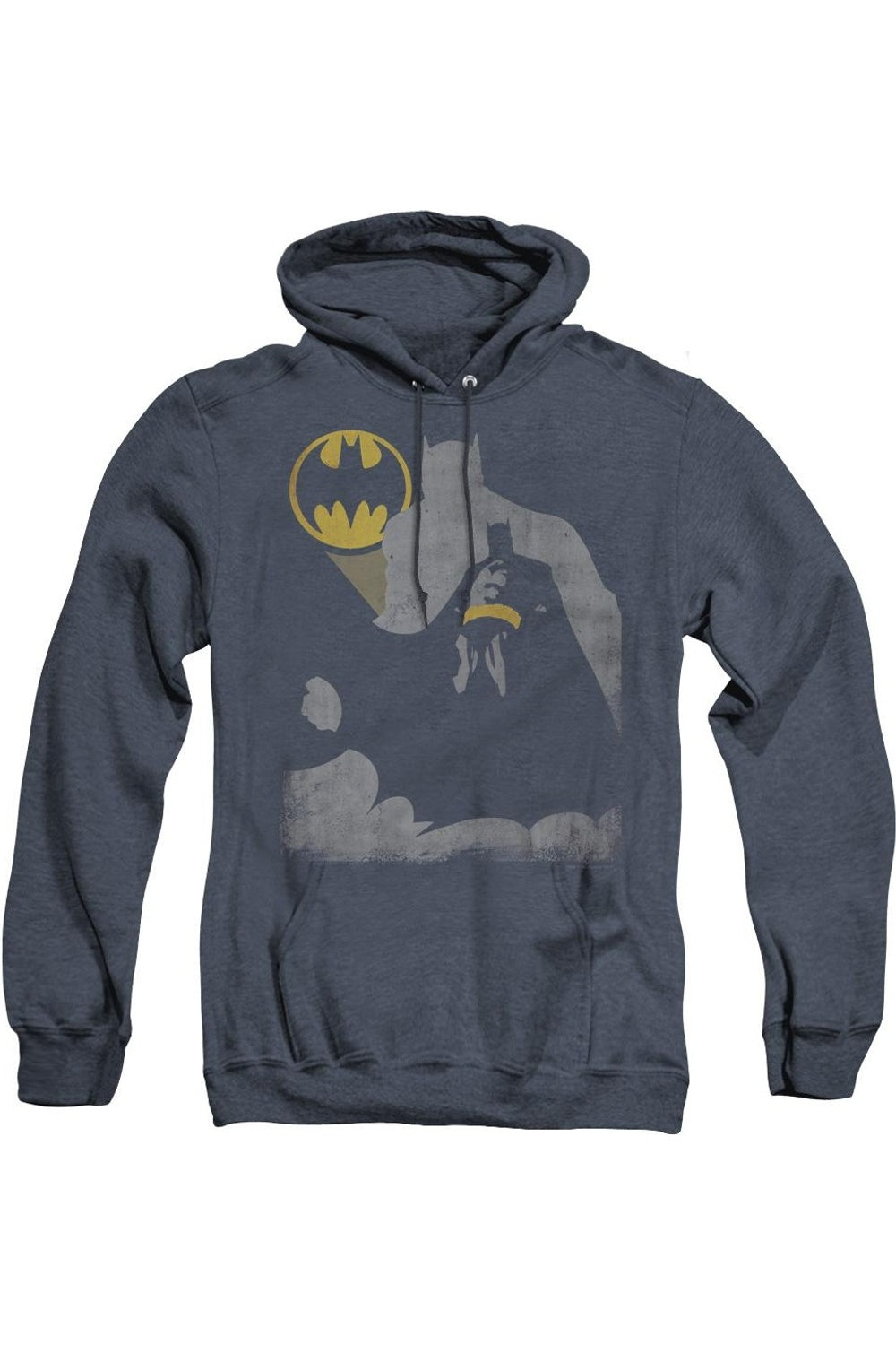 

Толстовка с капюшоном Batman Bat Knockout для взрослых Heather Gildan, темно-синий