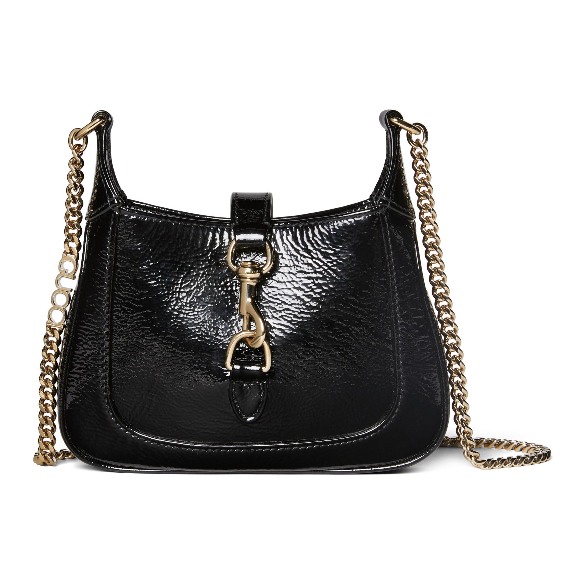 

GUCCI Сумка через плечо из лаковой кожи, женская черная