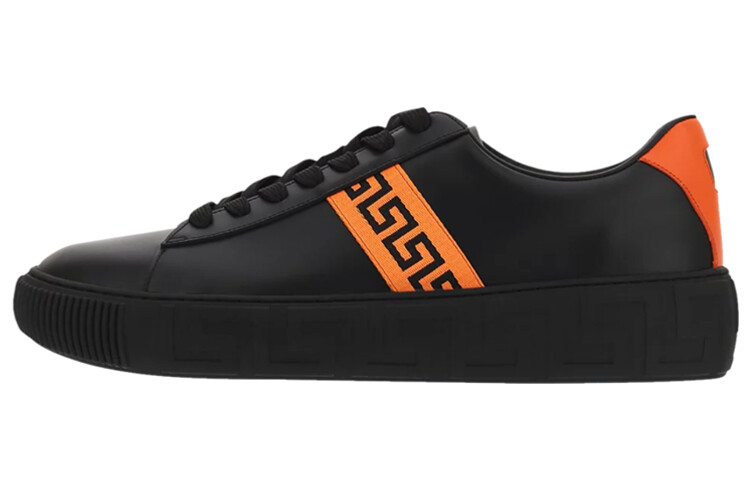 Кроссовки Versace Greca, черный / оранжевый