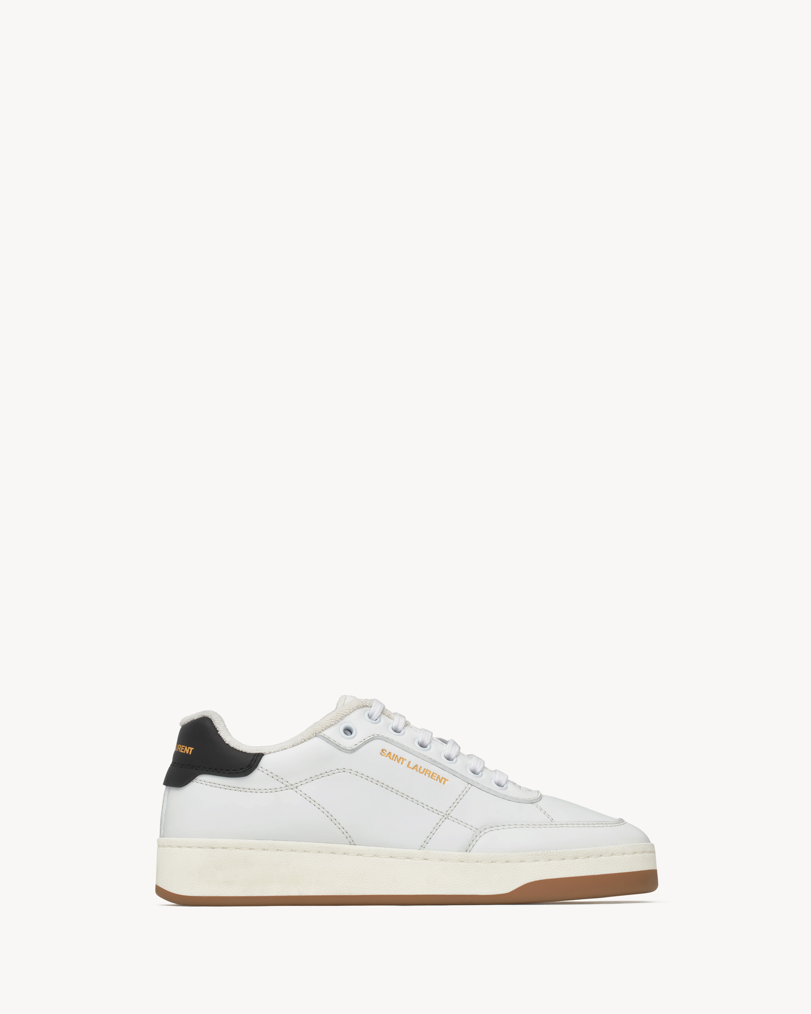 Кроссовки SL/61 из гладкой кожи Saint Laurent, белый