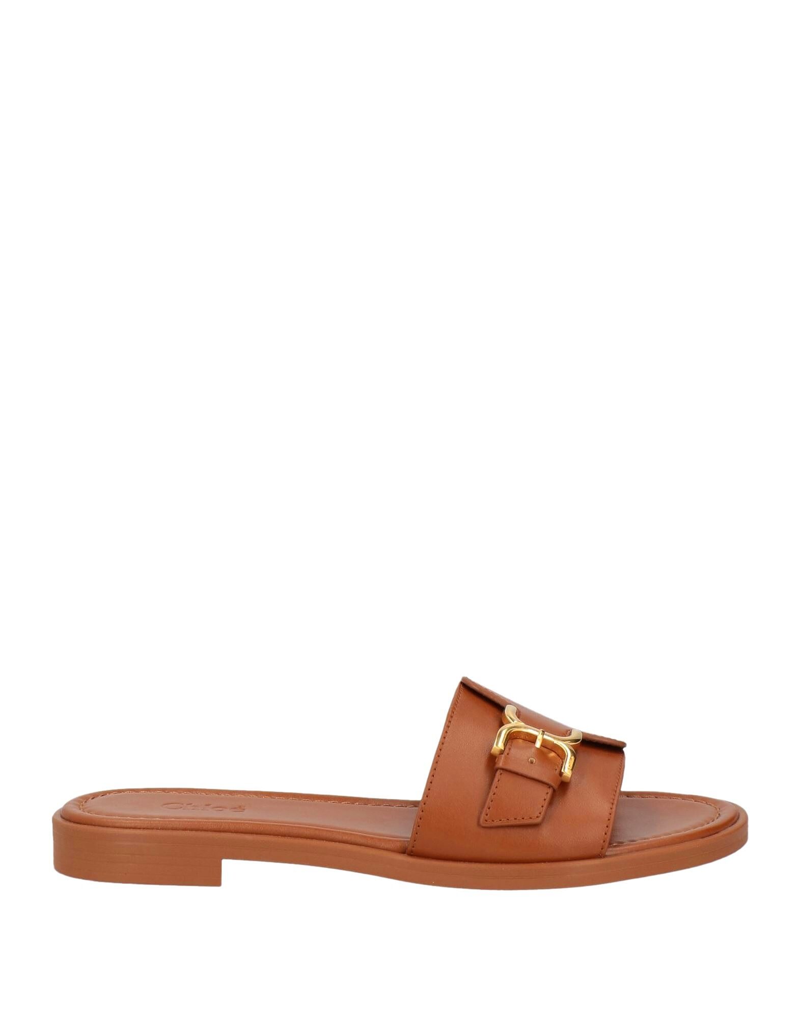 Сандалии Chloé, желтовато-коричневый