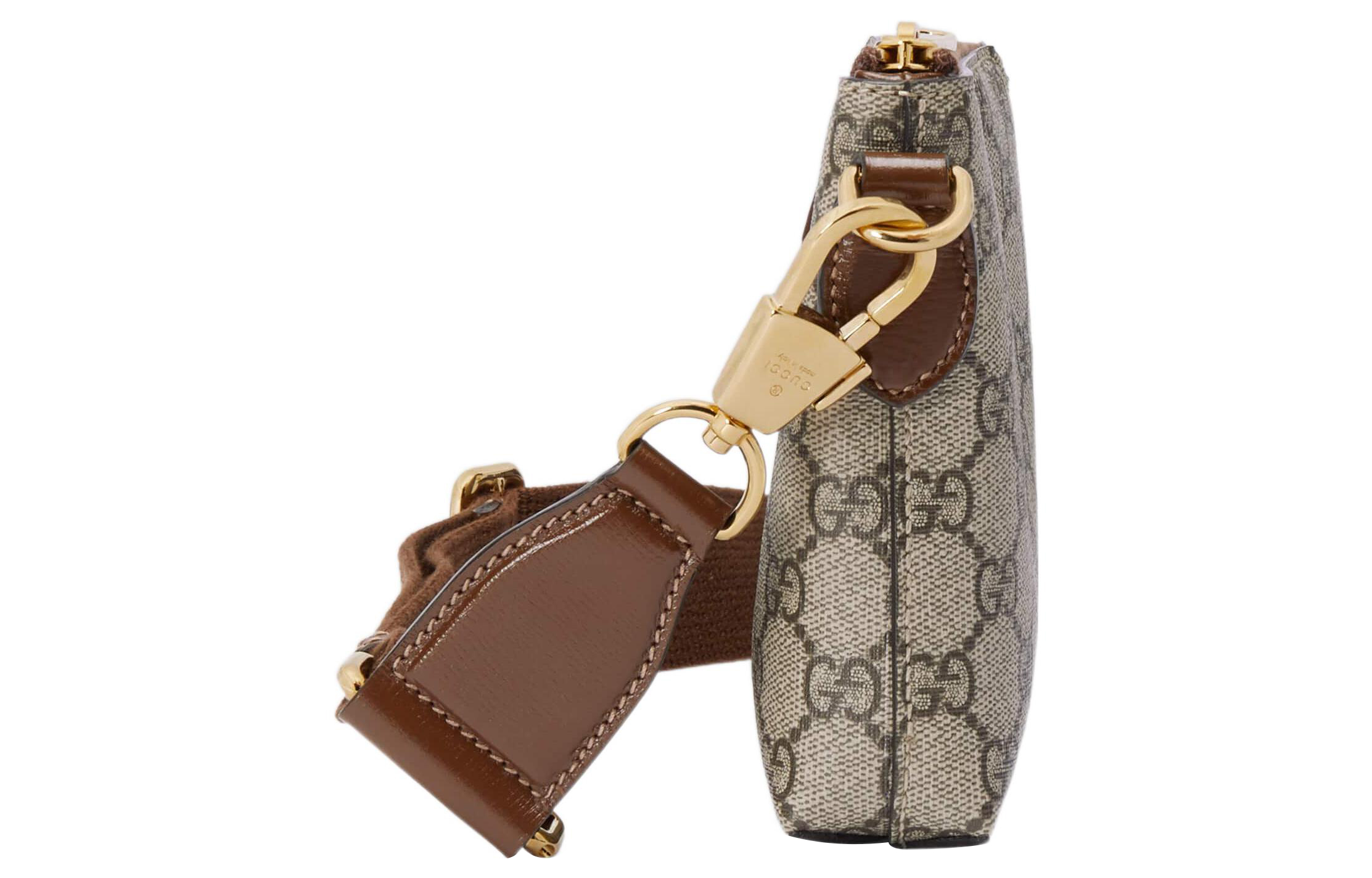 GG Canvas With Leather Trim Shoulder Bag, Crossbody Bag Men's GUCCI — фото 4
