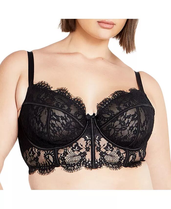 

Женский удлиненный бюстгальтер Arabella на косточках CITY CHIC, черный