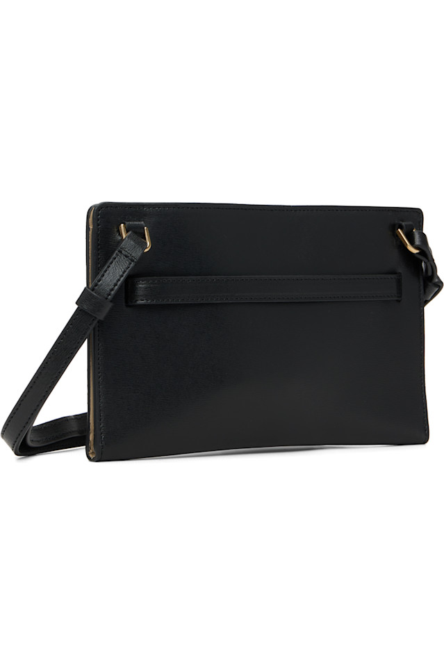 Кожаная сумка через плечо с ремнем Toteme, черный — фото 3