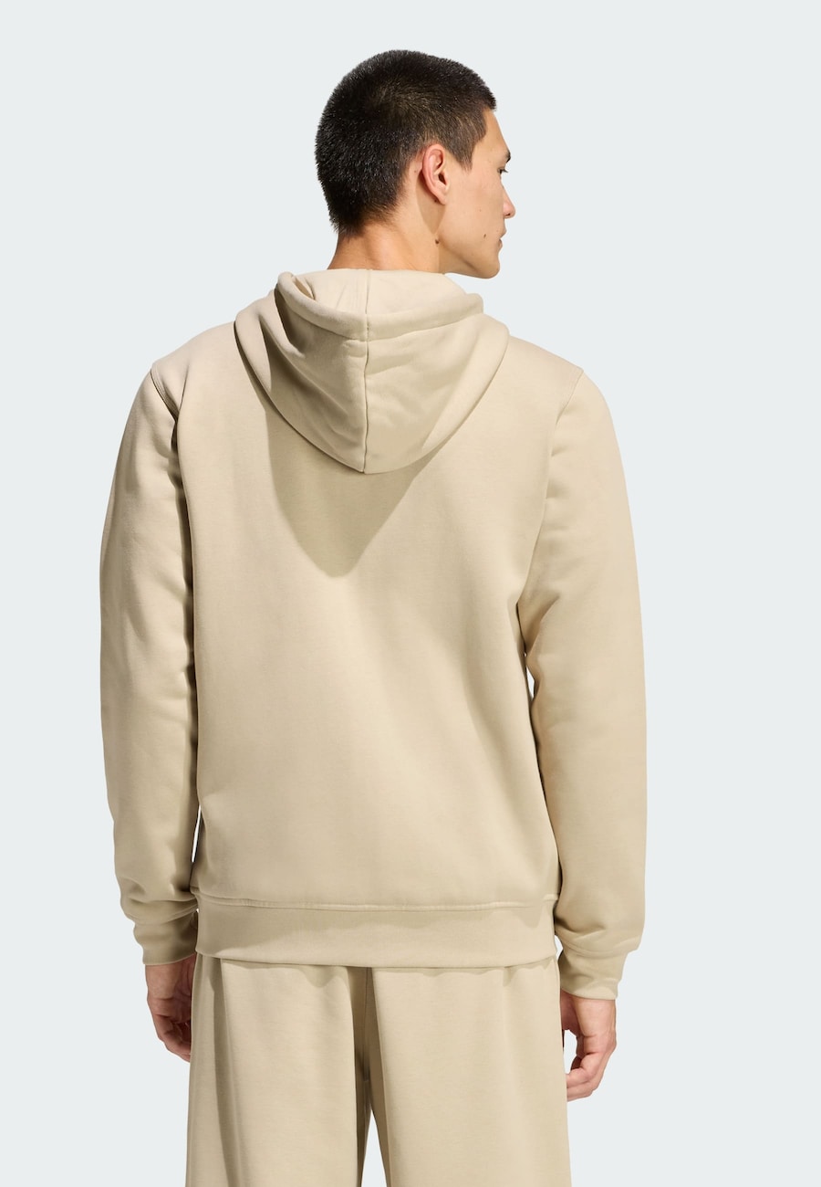 Толстовка с капюшоном на молнии ADIDAS ORIGINALS Trefoil Essentials, бежевый — фото 3